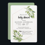 Invitation Baby shower élégant et verdoyant<br><div class="desc">Invitation Baby shower élégante et verdoyante. Trouvez les produits correspondants dans notre boutique ou contactez-nous.</div>
