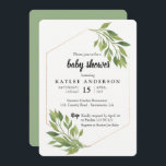 Invitation Baby shower élégant et verdoyant<br><div class="desc">Invitation Baby shower élégante et verdoyante. Trouvez les produits correspondants dans notre boutique ou contactez-nous.</div>