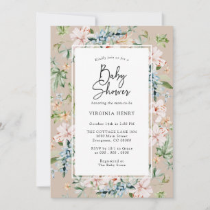 Invitation Baby-Shower Élégant Mixte