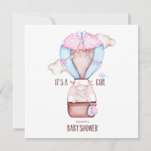 Invitation Baby shower éléphant