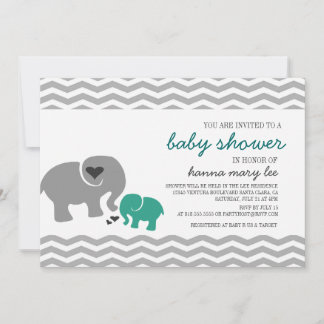 Invitation Baby shower éléphant