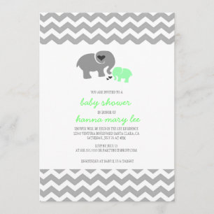 Invitation Baby shower éléphant