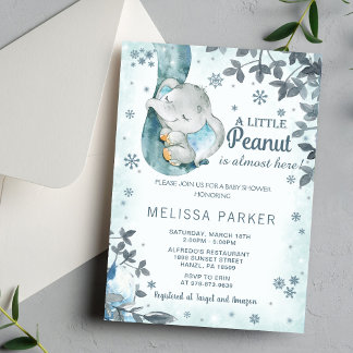 Invitation Baby shower éléphant
