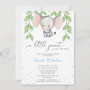 Invitation Baby shower Elephant de verdure