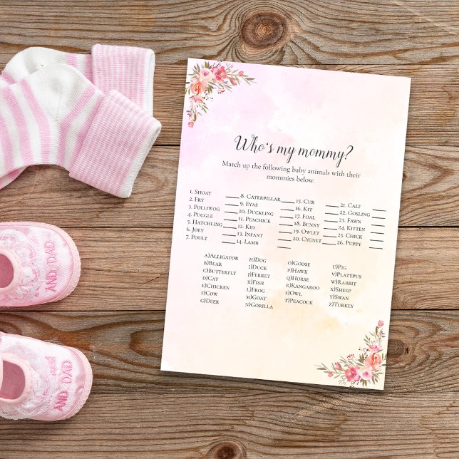 Invitation Baby shower éléphant qui est ma maman (Créateur téléchargé)