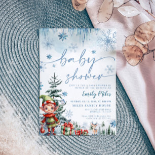 Invitation Baby shower Elf