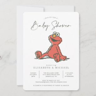 Invitation Baby shower Elmo Vintage de Sesame Street
