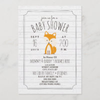 Baby shower en bois gris Fox