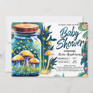 Invitation Baby shower en bois Toadstool