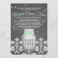 Baby shower en bon état de pot de maçon de luciole