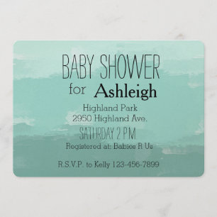 Invitation Baby shower en bon état d'Ombre d'aquarelle