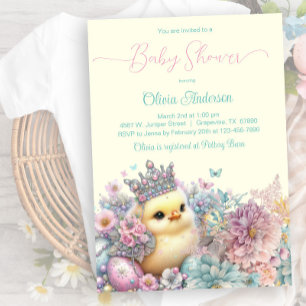 Invitation Baby shower en briques Pastel de Pâques