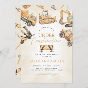 Invitation Baby shower en construction