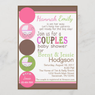 Invitation Baby shower en couple