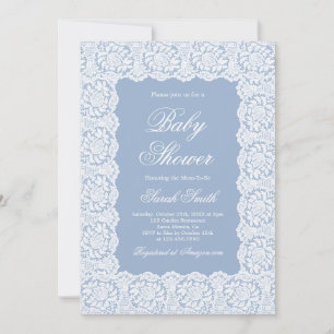 Invitation Baby-Shower en dentelle