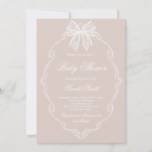 Invitation Baby-Shower en dentelle