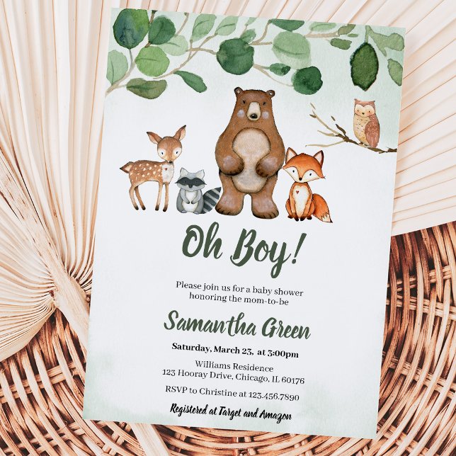 Invitation Baby Shower en Forêt (Créateur téléchargé)