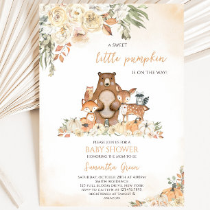 Invitation Baby Shower en Forêt d'Automne