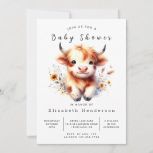 Invitation Baby shower en ligne animal gracieux