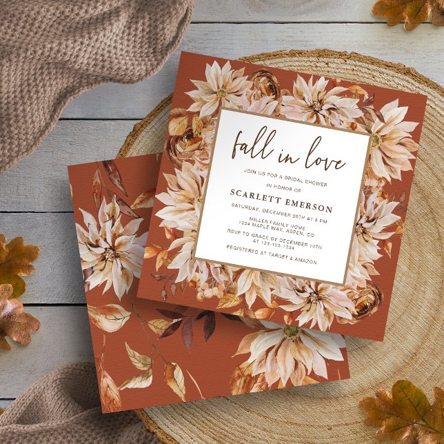 Invitation Baby Shower en Terracotta (Terracotta Bridal Shower Invitation
)