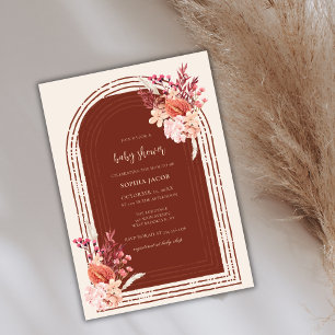 Invitation Baby shower en terre cuite de Bohême