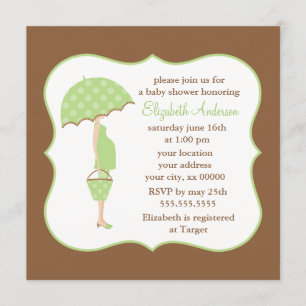 Invitation Baby shower enceinte de neutre de maman de bonbon