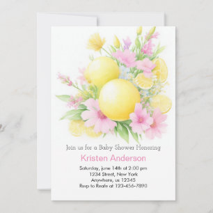 Invitation Baby shower enchanté Lemon Grove Dreamy Girl