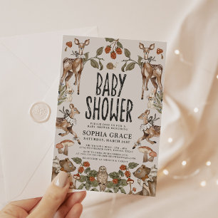Invitation Baby shower Enchanted Forest Storybook