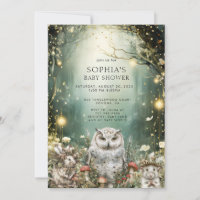 Baby shower Enchanted Forest Woodland Animaux