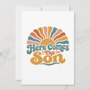 Invitation Baby Shower Ensoleillé Voici Le Fils