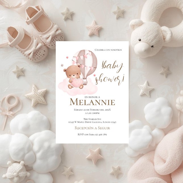 Invitation Baby shower espagnol Ours (Créateur téléchargé)