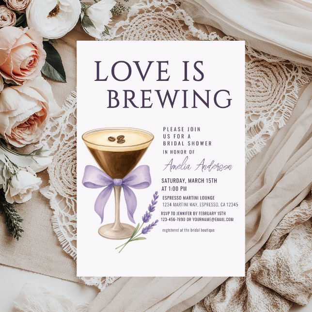 Invitation Baby Shower Espresso Martini (Créateur téléchargé)