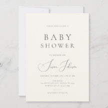 Baby shower esthétique minimaliste moderne