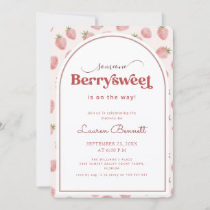 Invitation Baby Shower Estival Fraise Sucré