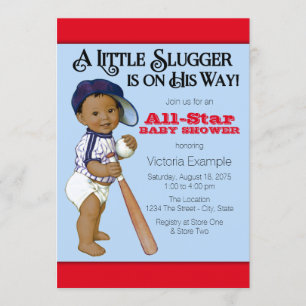 Invitation Baby shower Ethnic Boy Baseball