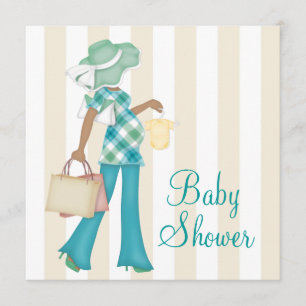 Invitation Baby shower ethnique de maman chic