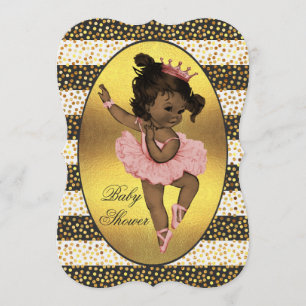 Invitation Baby shower ethnique de princesse Ballerina