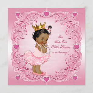 Invitation Baby shower ethnique mignon de princesse Love