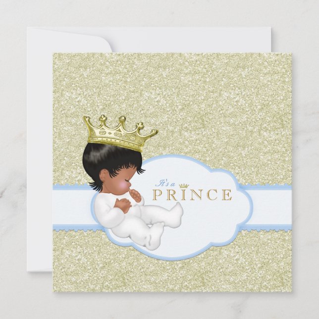 Invitation Baby shower Ethnique Prince (Devant)