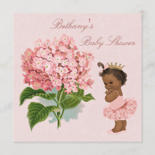 Invitation Baby shower ethnique Vintage de la princesse Tutu