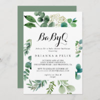 Baby shower Eucalyptus de verdure BabyQ Barbecue