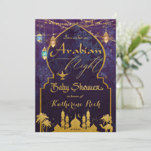 Invitation Baby shower Exotic Arabian Nights
