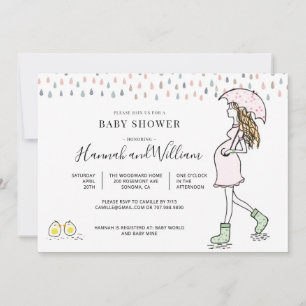 Invitation Baby Shower Fantaisiste à l'Aquarelle par Jour de