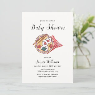 Invitation Baby Shower Fantaisiste Kawaii Onigiri Japonais