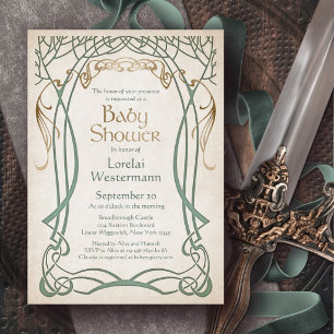 Invitation Baby-Shower Fantastique Celtique