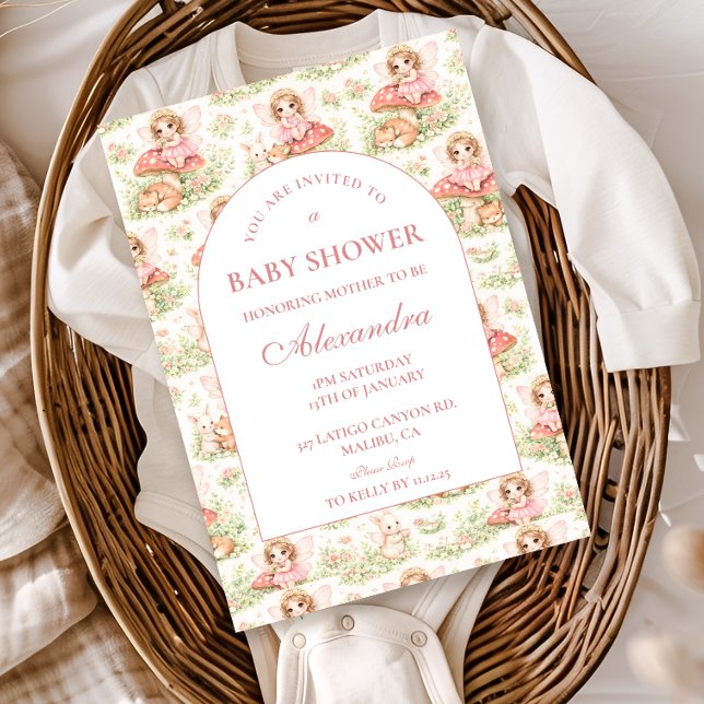 Invitation Baby Shower Fée Enchantée (Créateur téléchargé)
