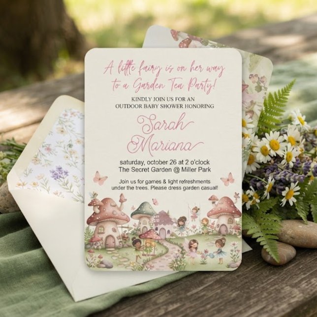 Invitation Baby Shower Fée Enchantée (Créateur téléchargé)