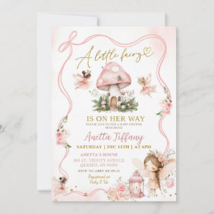 Invitation Baby shower Fée Rose
