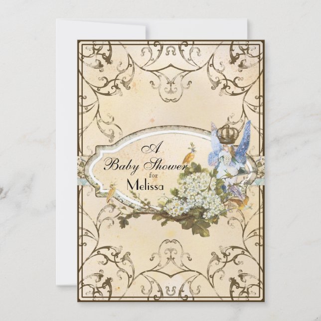 Invitation baby shower - Féerie enchantée Princess (Devant)