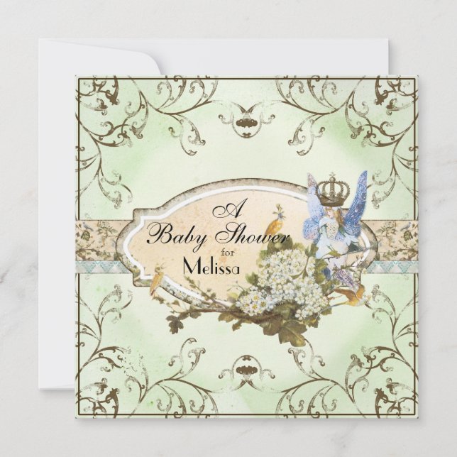 Invitation baby shower - Féerie enchantée Princess (Devant)